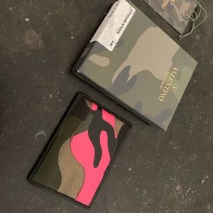 Valentino Camouflage Card Holder